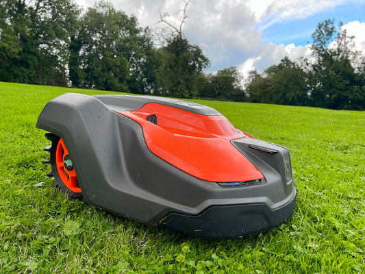 2 Roues Tout terrain custom pour Husqvarna Automower (320, 330x, 420, 430X, 450, 550,... et EPOS) 250mm