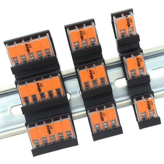 10 Supports Wago 3 Etages 5 Positions pour Rail DIN