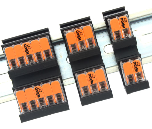 10 Supports Wago 2 Etages 2 Positions pour Rail DIN