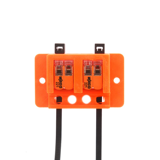 10 Support Wago 2x2 Positions pour Chemin de câble Noir