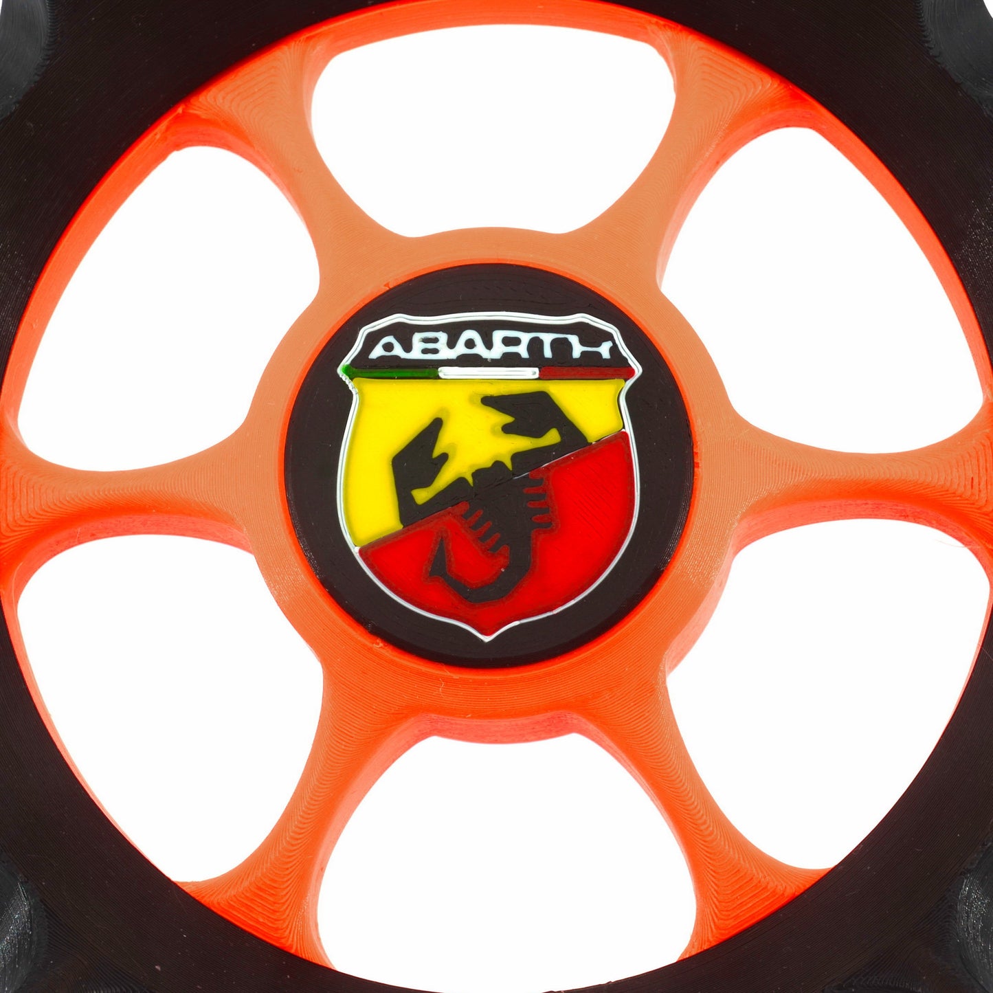 2 Abarth badges for Husqvarna Automower custom wheels with diameters of 210 & 250mm