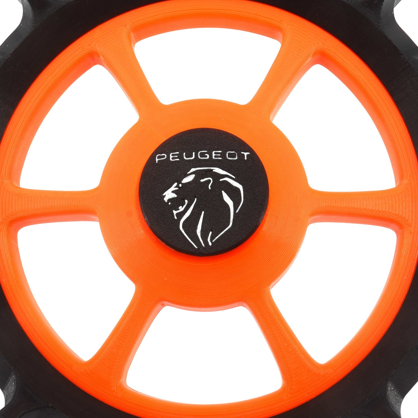 2 Peugeot badges for custom Husqvarna Automower wheels with diameters of 210 & 250mm