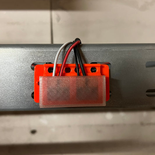 10 Supports Wago 2x2 Positions pour Chemin de câble Orange