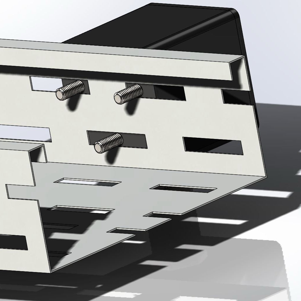 Type D Neutrik XLR3 box voor kabelgoot