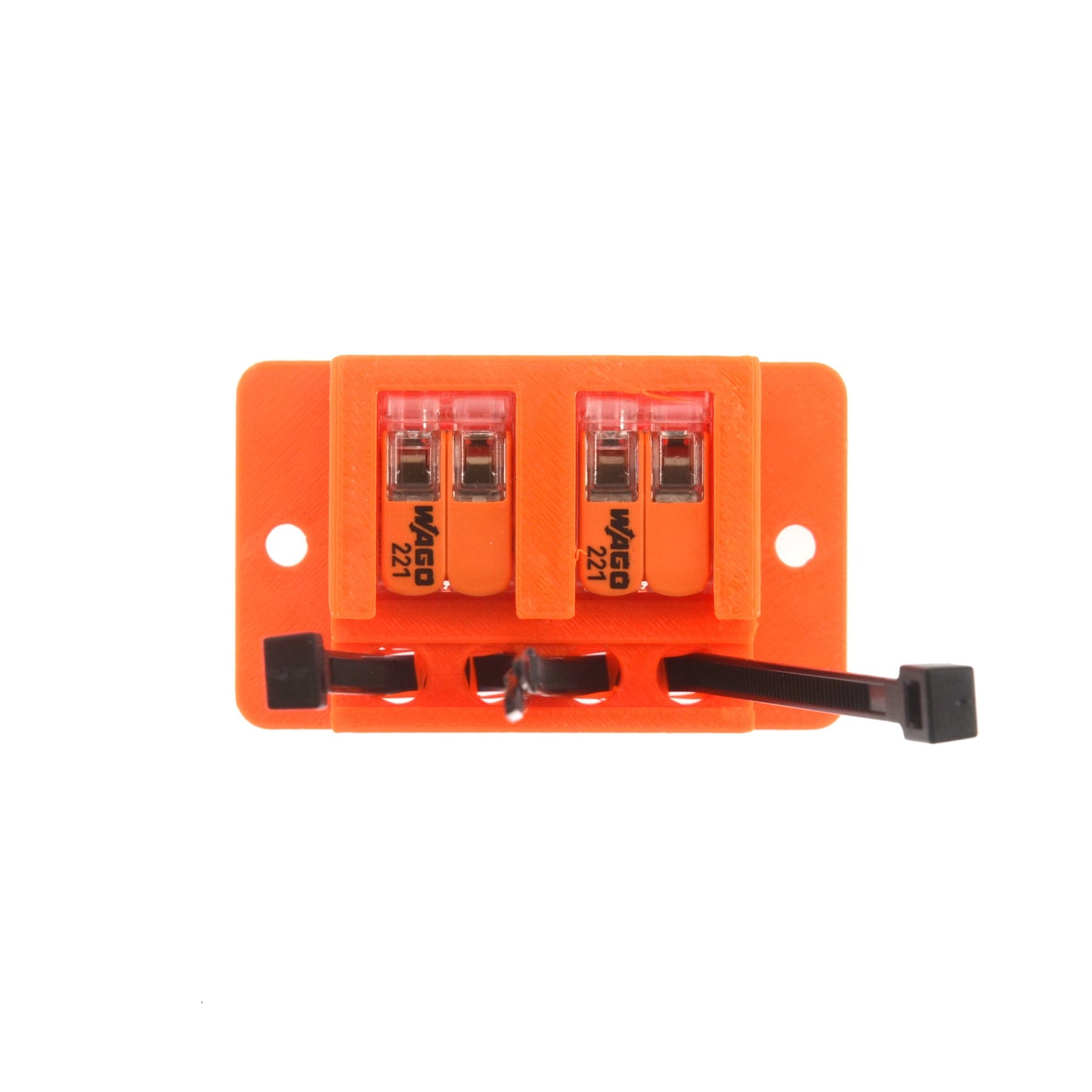 10 Support Wago 2x2 Positions pour Chemin de câble Noir