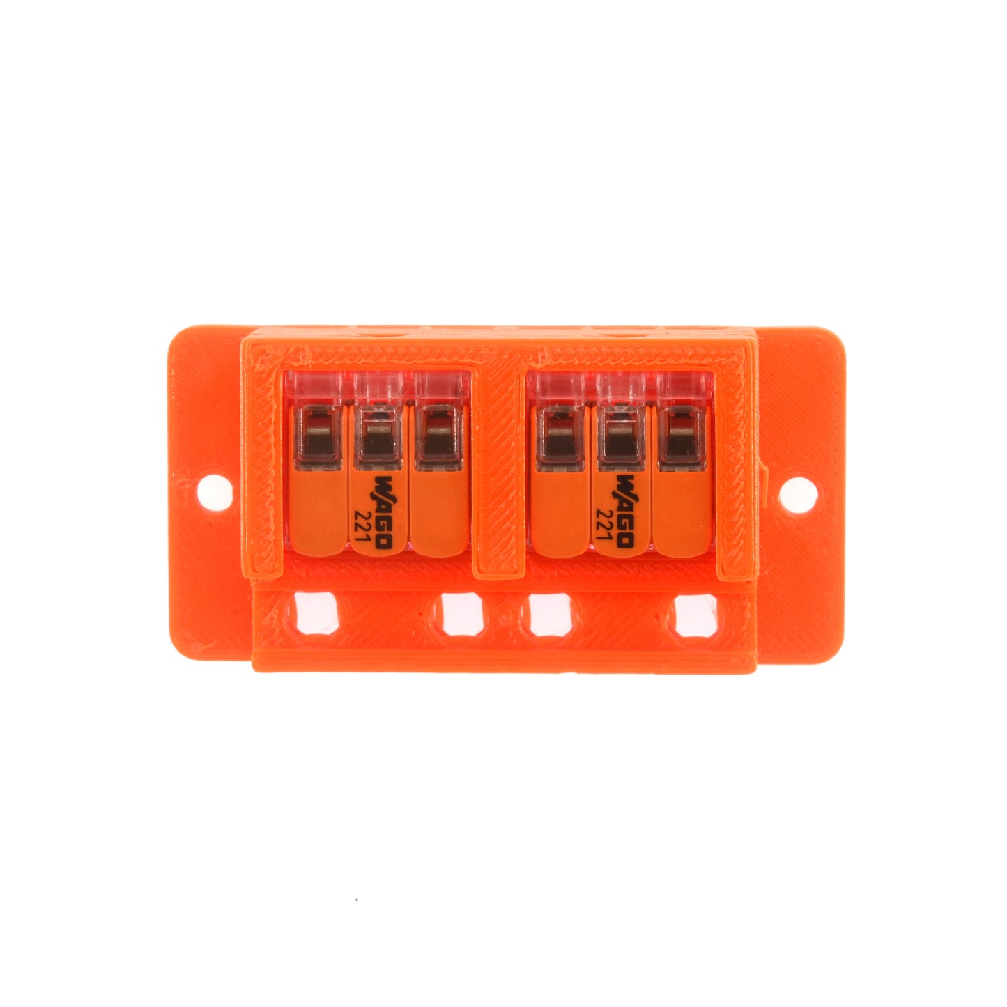 10 Supports Wago 2x3 Positions pour Chemin de câble Orange