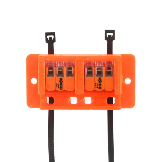 10 Wago 2x3 Posities Oranje Kabelgootbeugels