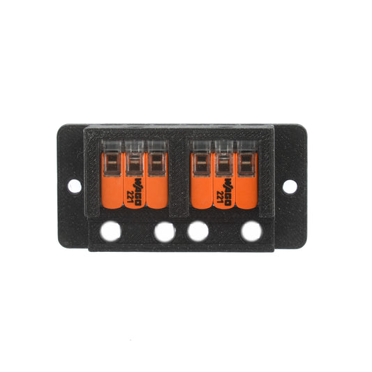 10 Wago 2x3 Positie Kabelgootbeugels Zwart