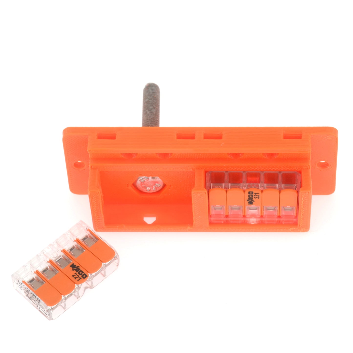 10 Supports Wago 2x5 Positions pour Chemin de câble Orange