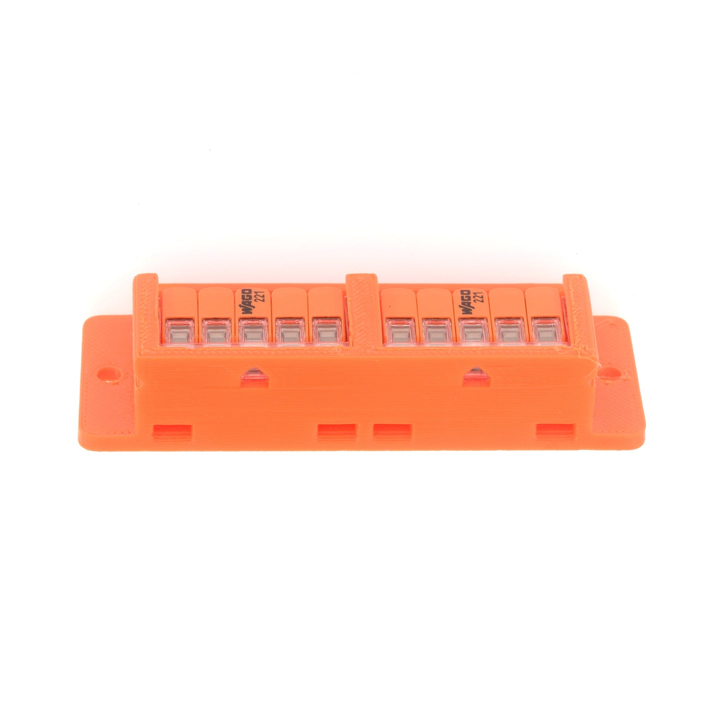10 Supports Wago 2x5 Positions pour Chemin de câble Orange