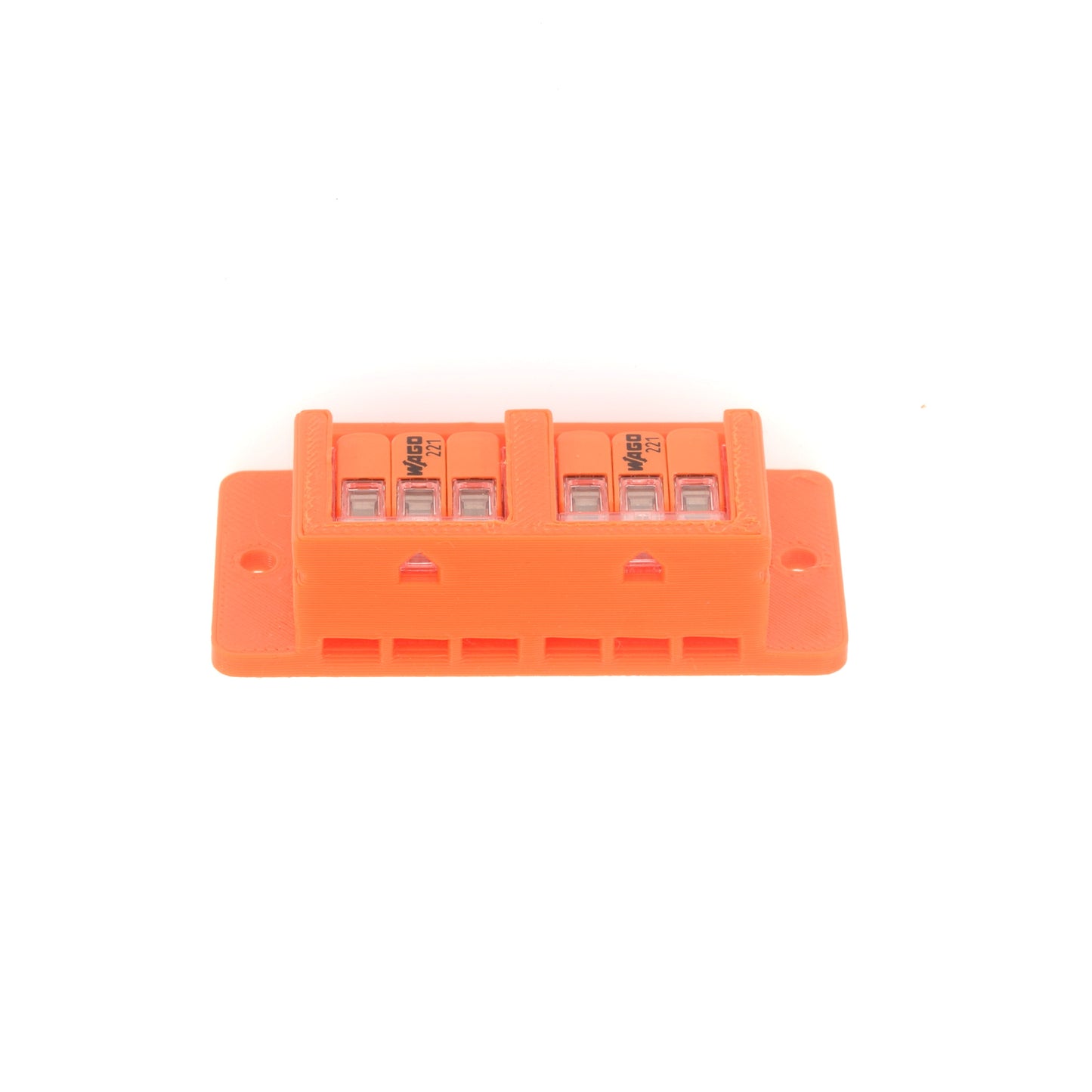 10 Supports Wago 2x3 Positions pour Chemin de câble Orange
