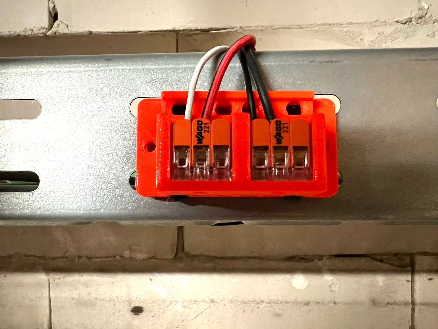 10 Supports Wago 2x5 Positions pour Chemin de câble Orange